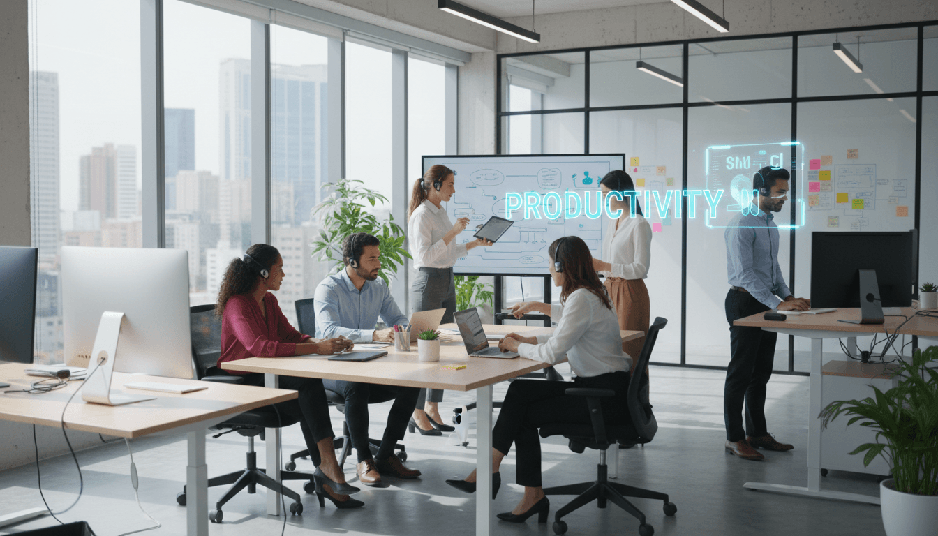 Business team working efficiently together